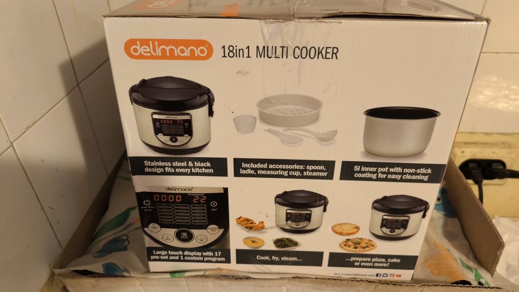 Air fryer мултикукър Делимано 18в1