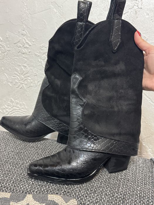 Дамски черви ботуши