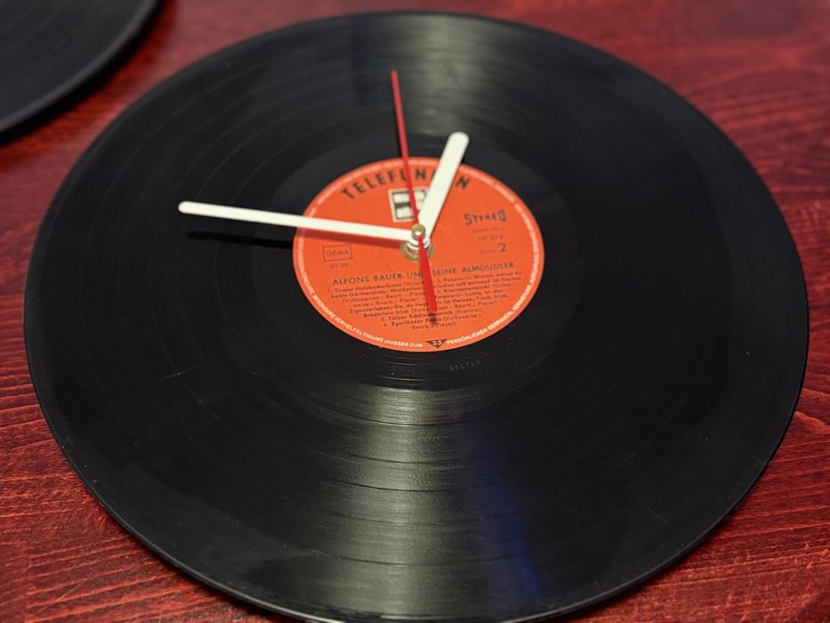 Ceas Retro vinil ELECTRECORD original – cadou handmade muzical