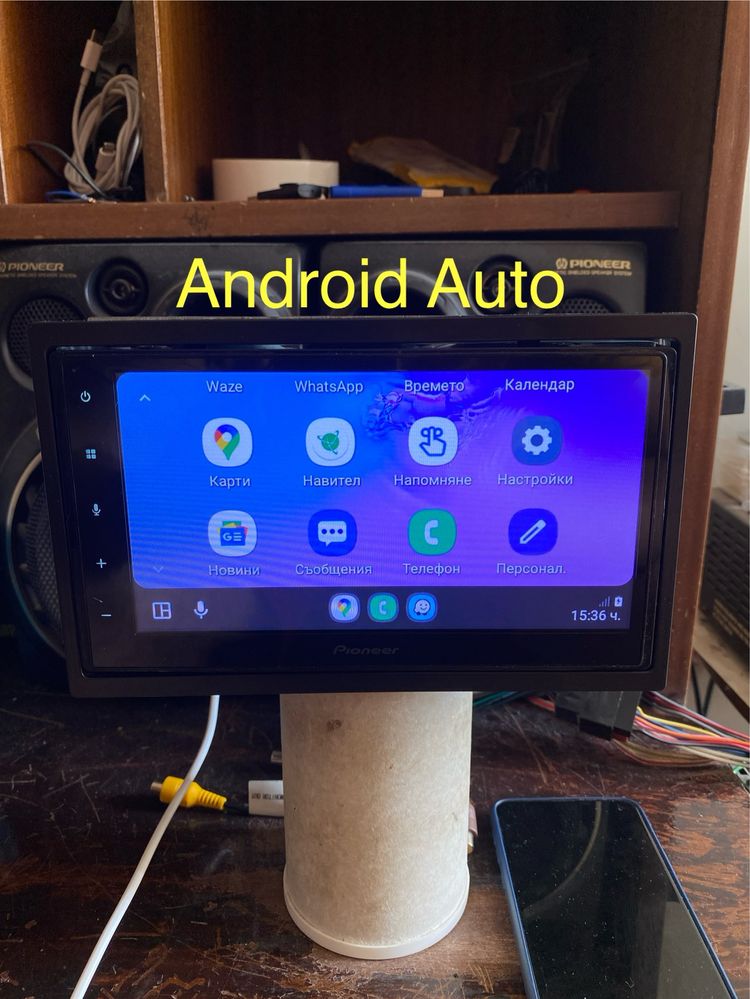PIONEER -Авто радио с CarPlay, Android Auto, Mirroring, Bluetooth, DVD