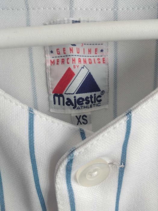 Мъжка Бяла Бейзбол Тениска Jersey Mets Размер XS MLB Американски Спорт