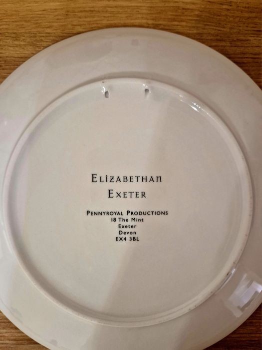 Farfurie decorativa rara, Anglia, harta istorica 1587