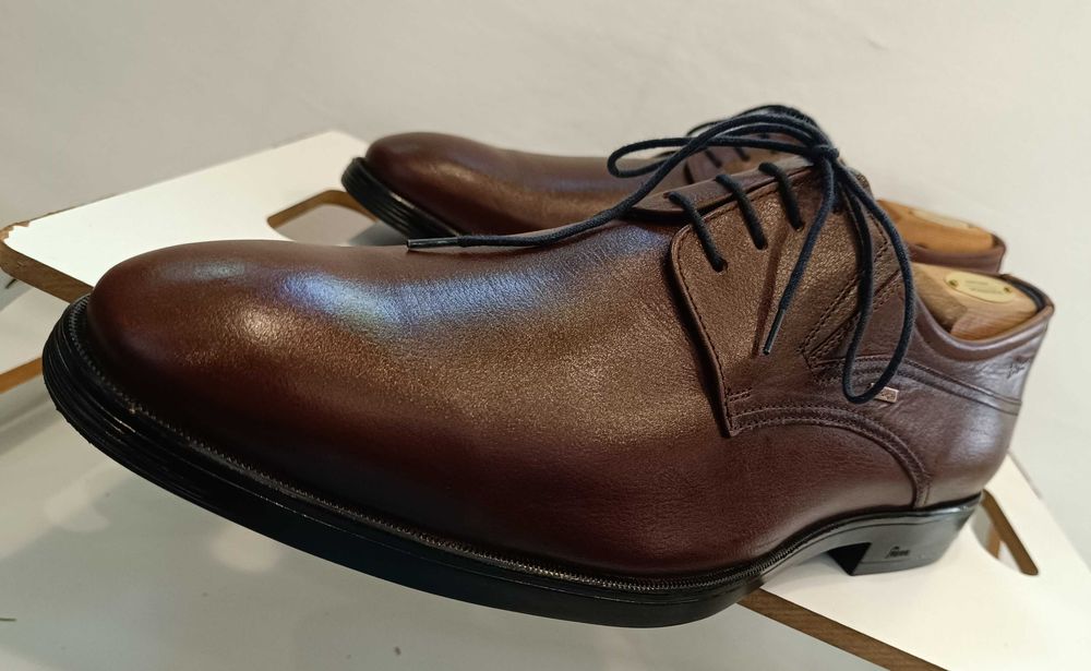 Pantofi derby plain toe 45 premium SIOUX piele naturala moale