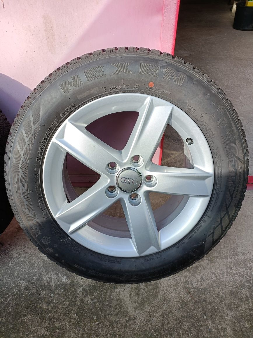 Jante Audi originale cu cauciucuri de iarna 225/55 r16