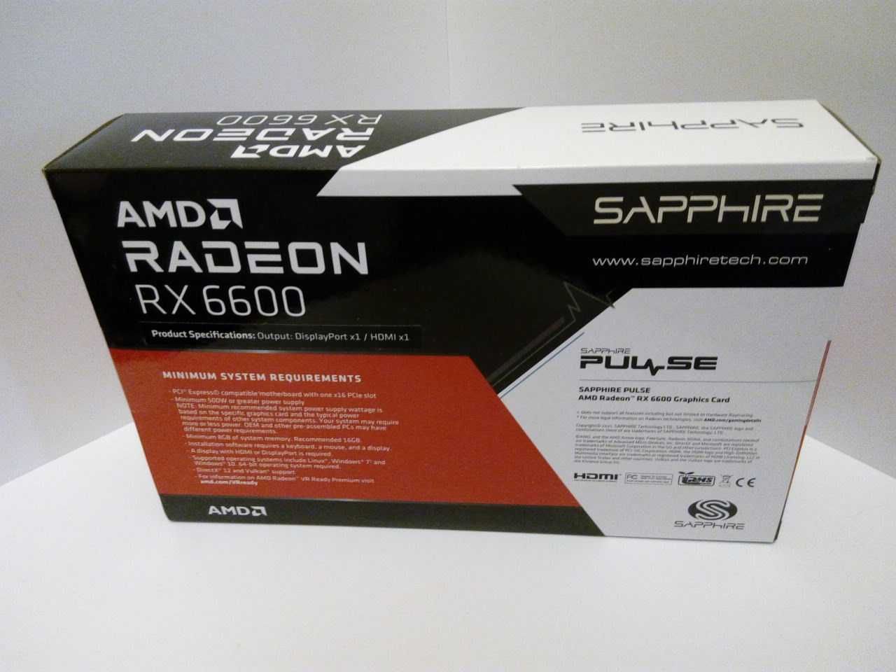 Видеокарта SAPHIRE RX 6600 8Gb