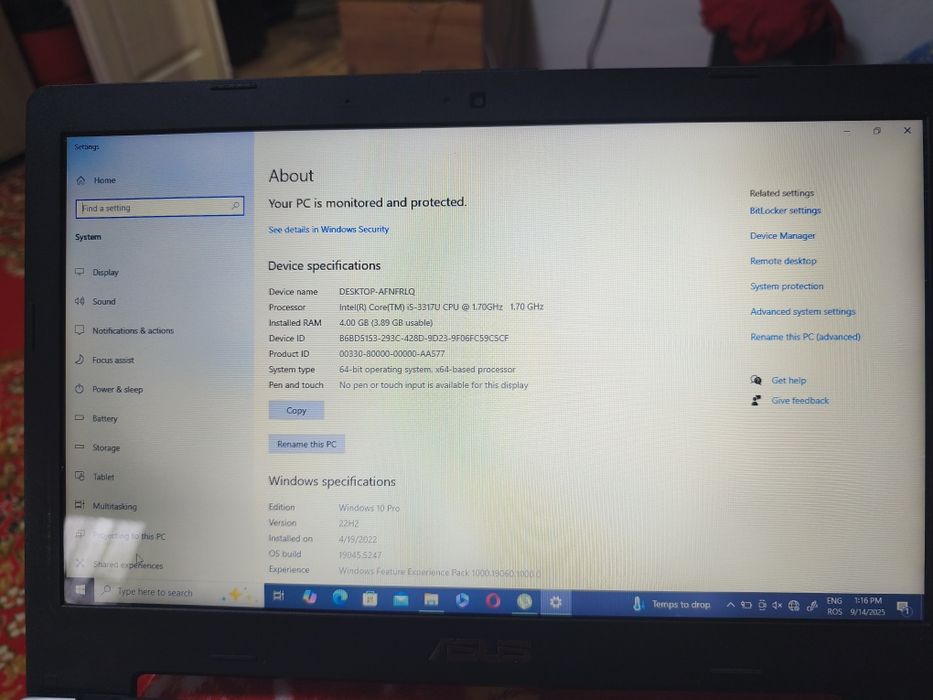 Leptop asus i5 placa video GT 635 M