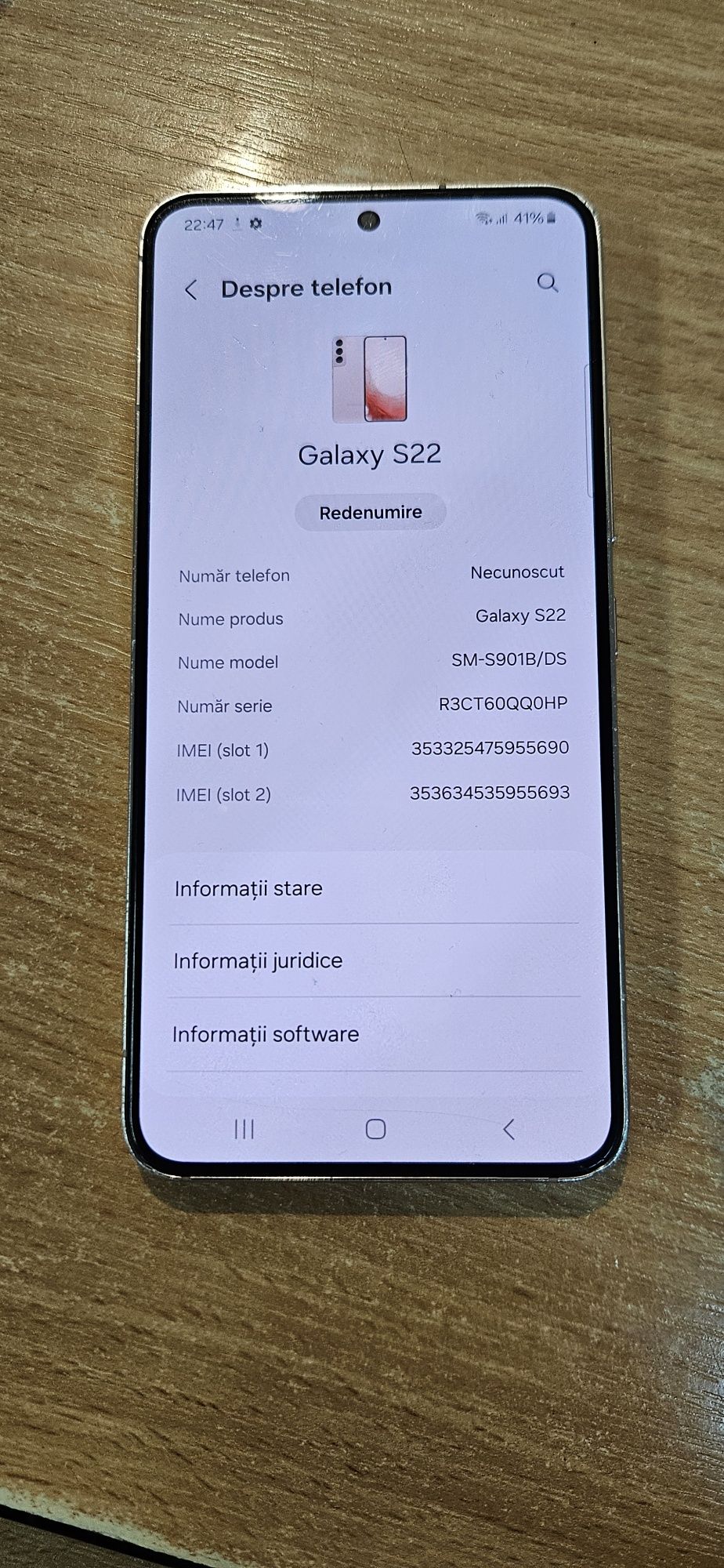 Samsung S22 5G .