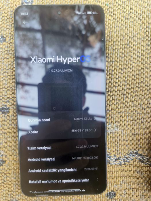 Xiaomi 12 Lite 5 g xolati ideal xotirasi 8ga128