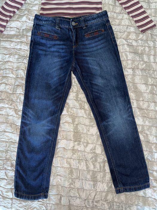 Детски дънки за момиче  Benetton с подарък