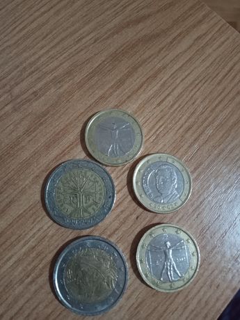 Monede de 2 și 1 euro