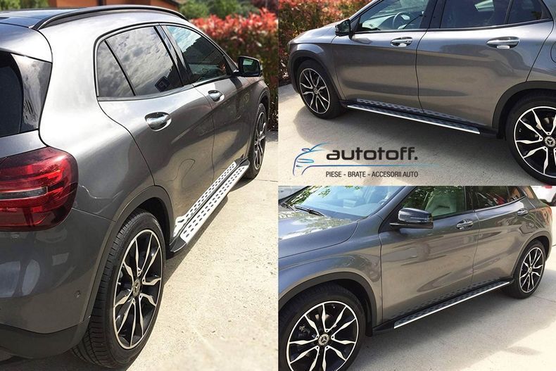 Praguri compatibile Mercedes GLA X156 (2014+) din aluminiu