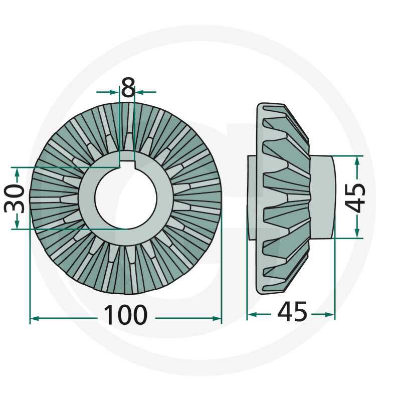 Pinion Grebla Z19 Deutz Fahr/Pottinger/Vicon/Pz