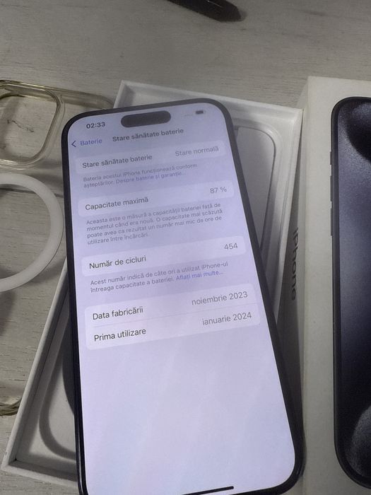 Iphone 15 Pro 256Gb Full Box ca Nou Impecabil