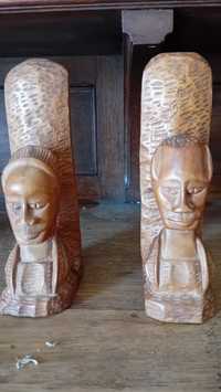 Statuete bust african lemn masiv