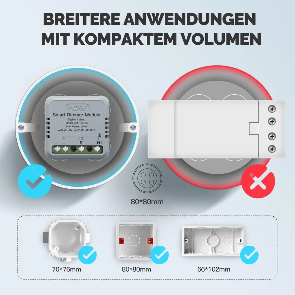 MOES Mini Smart Switch, модул за димер