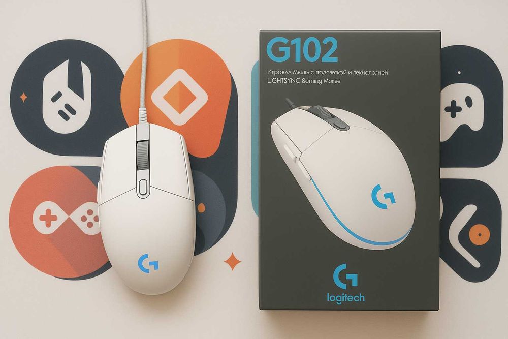 Mouse Gaming LOGITECH G102 LIGHTSYNC, 8000 dpi, alb