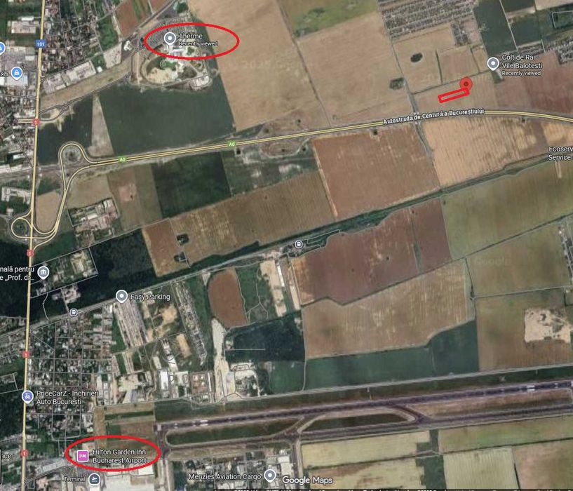 Teren Intravilan 10K mp Balotesti/Strada Viselor, Therme, Aeroport