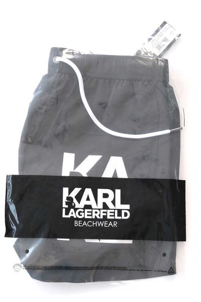Промо KARL LAGERFELD-М и XL-черни мъжки бански-къси панталони