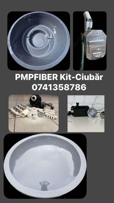 Kit Ciubar de Top - Cuva 225cm/Soba exterioara/aeromasaj/Capac/Bec/Scu