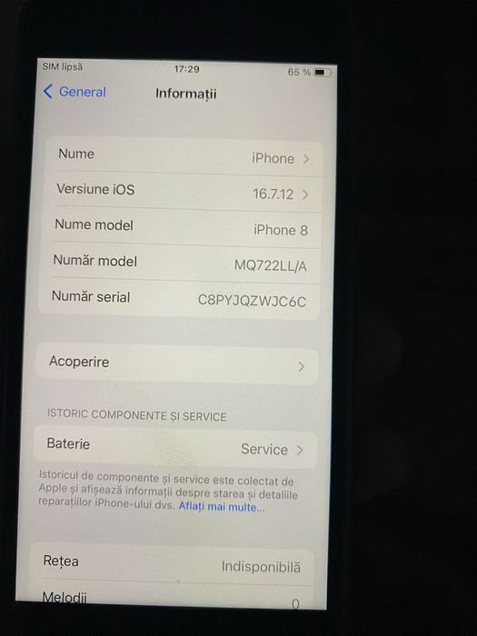 Vând iphone 8 Black