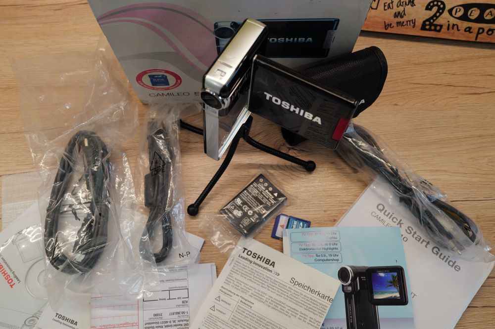 Camera Video Toshiba Camileo S10 full HD Nou USB cutie cu accesorii