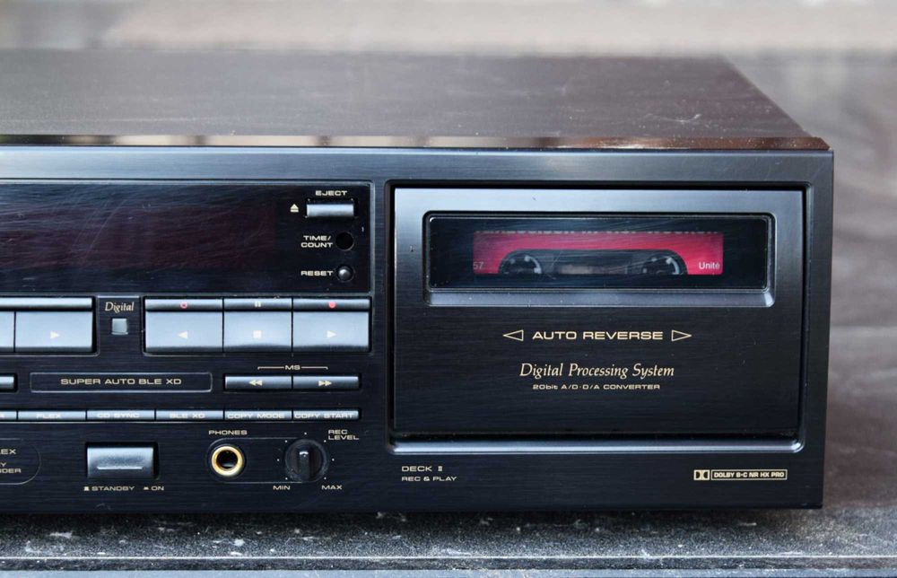 Deck Pioneer CT-W606DR, dublu deck, casetofon