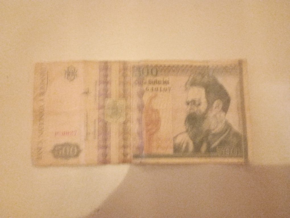 Bancnotă veche 500 lei din anul 1992