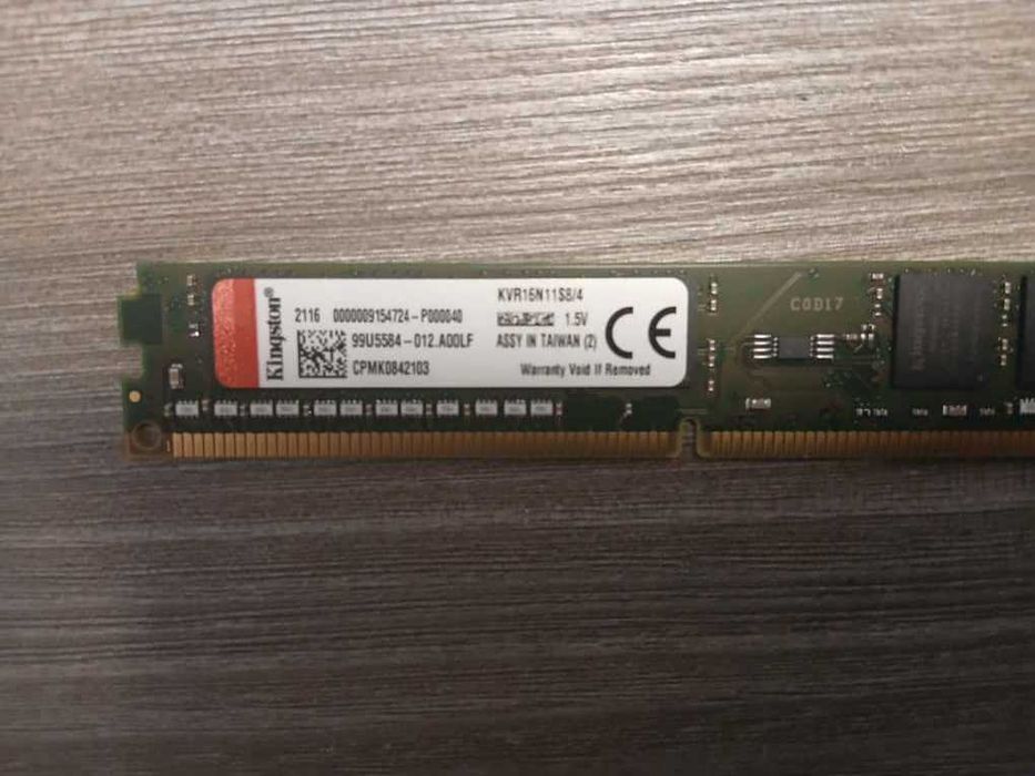 Memorie Kingston 4GB, DDR3, 1600MHz, Non-ECC, CL11, 1.5V, LowProfile