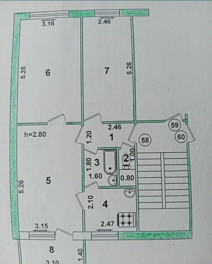 Срочно продаётся 3/комнатная. Чиланзар 18кв.