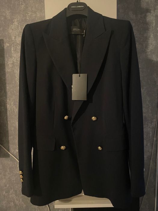 Sacou blazer Zara albastru închis, cu nasturi aurii, nou cu eticheta