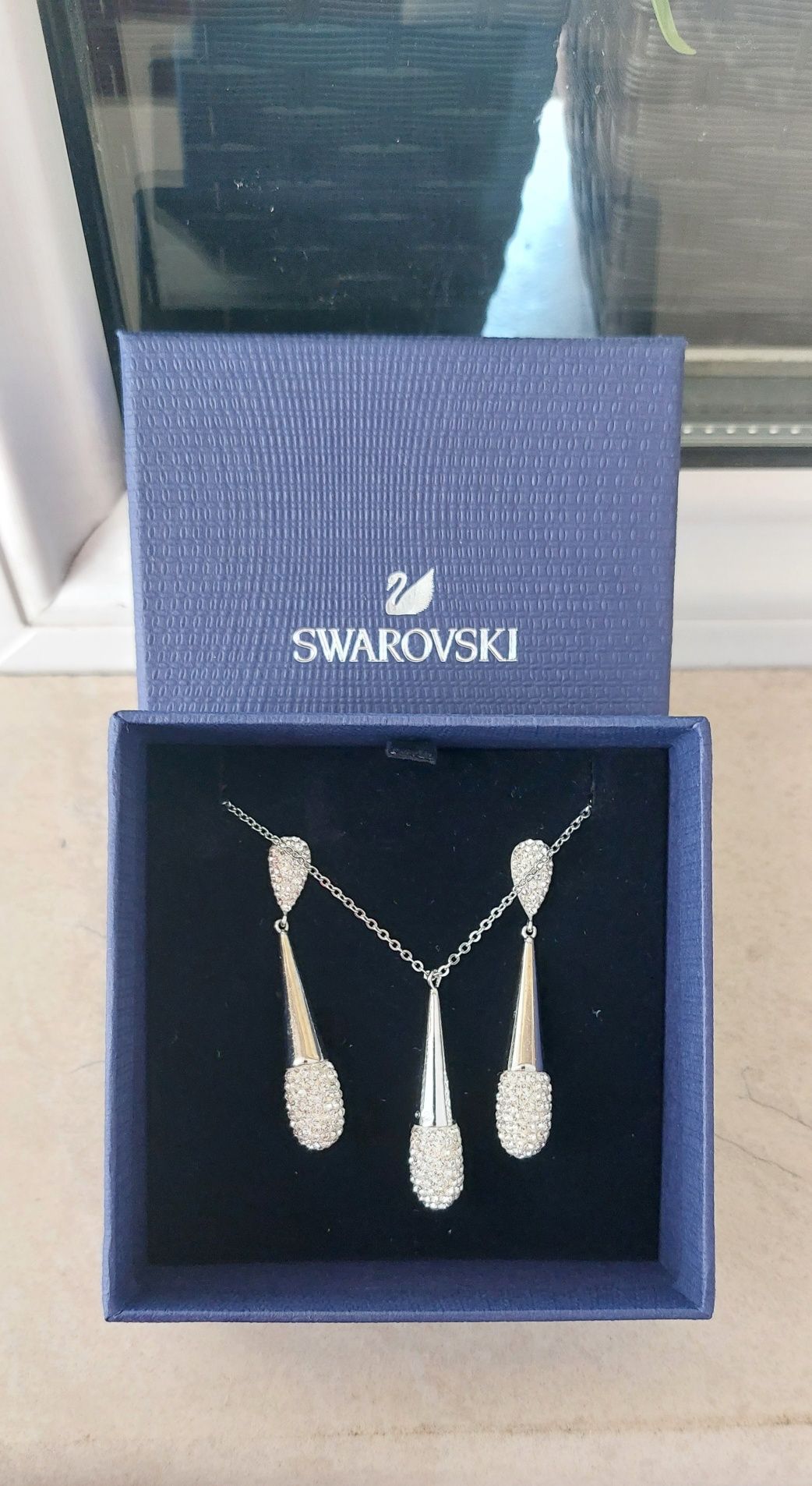 #Swarovski, обеци с колие