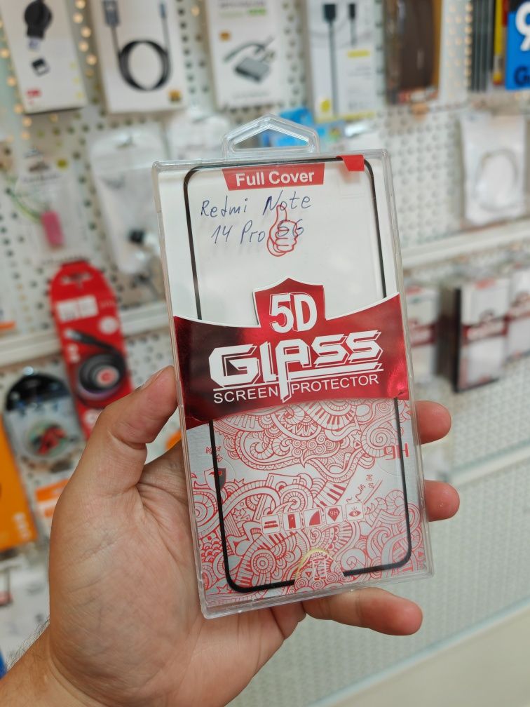 Стъклен протектор Full Glue за Xiaomi Redmi Note 14 Pro 5G / 4G