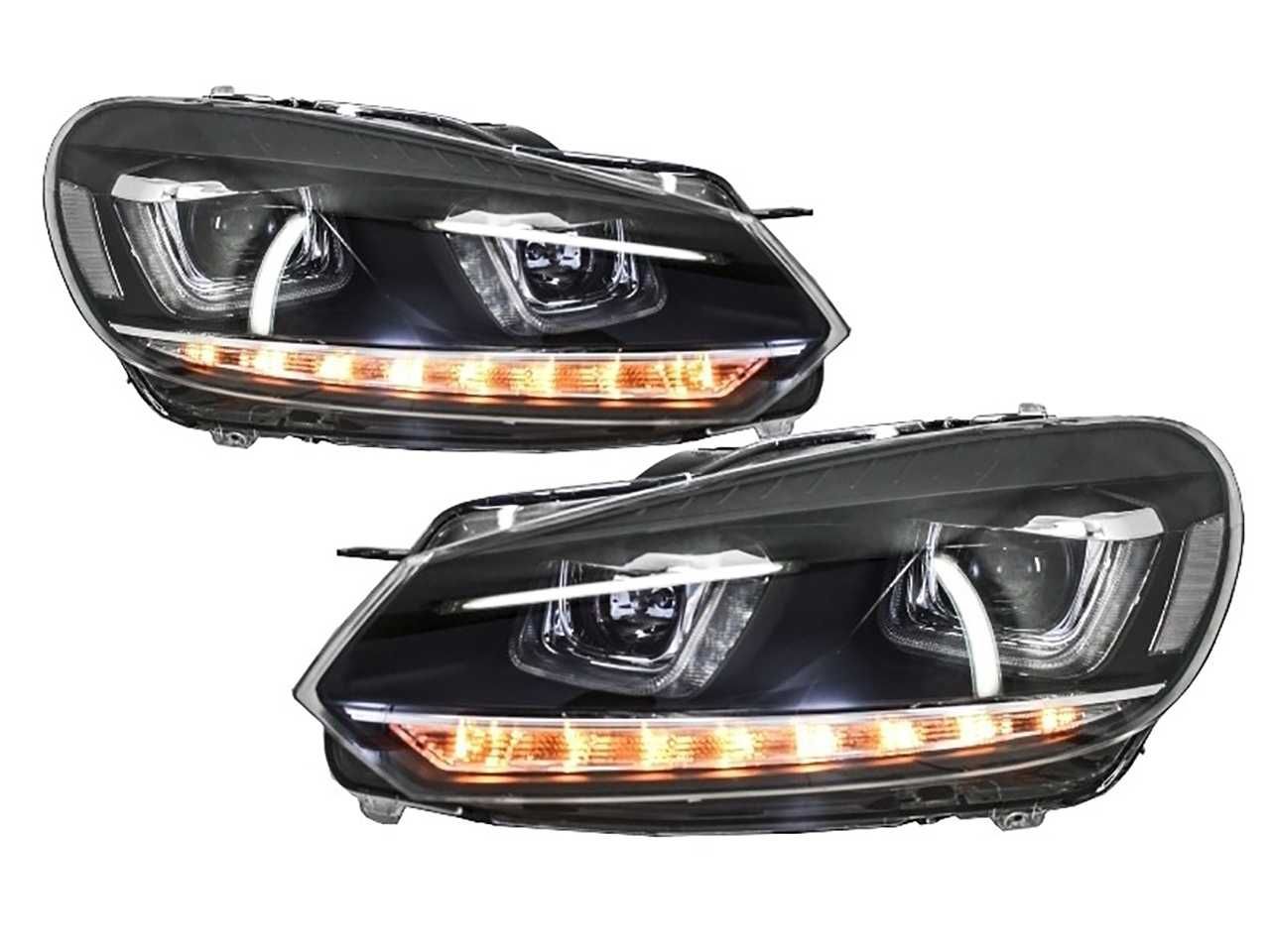 Faruri LED VW Golf 6 (08-12) R Line U Design DINAMIC Secventiale