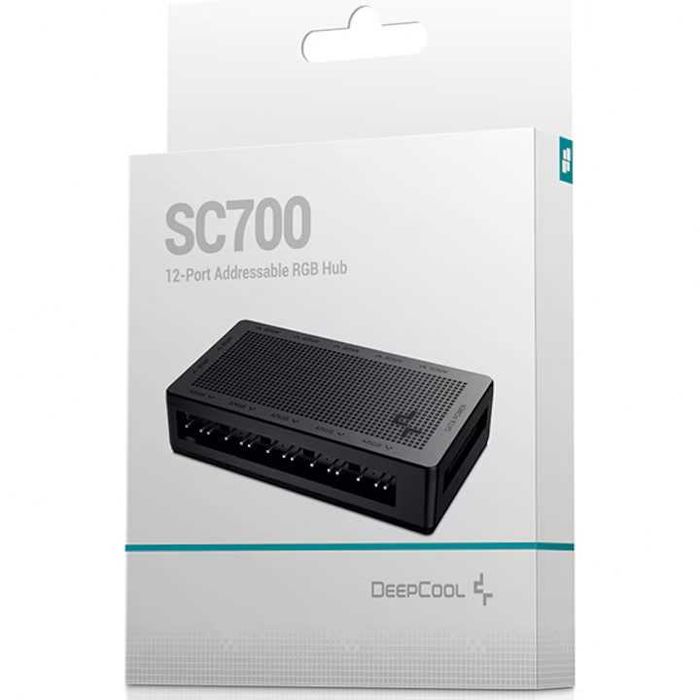 Fan hub DeepCool SC700, port fan PC x 12, iluminare ARGB,