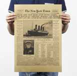 poster Titanic New York Times 1912 prima pagina ziar stiri accident