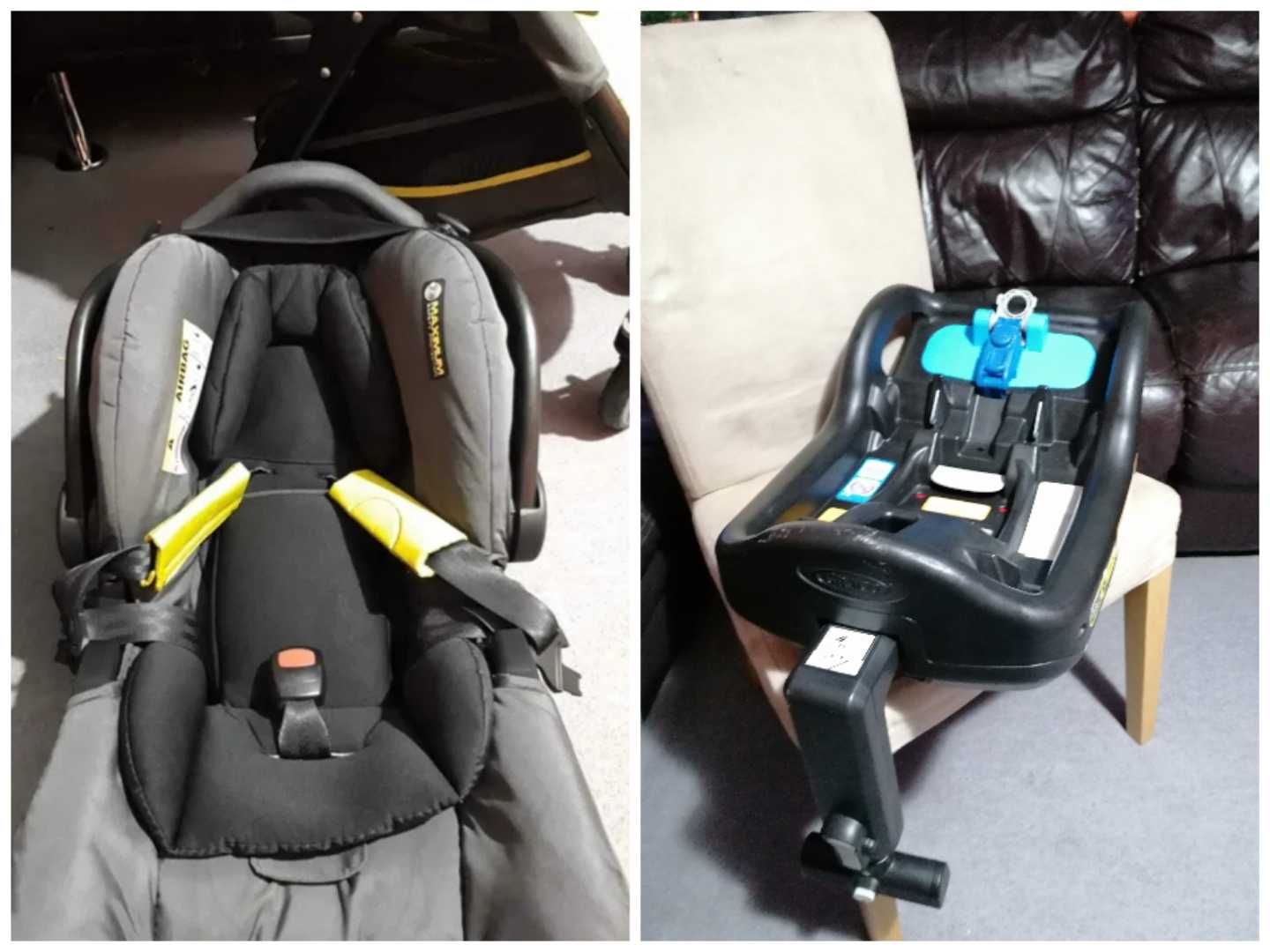 Бебешко столче Graco Snugfix +изофикс база+адаптор за количка