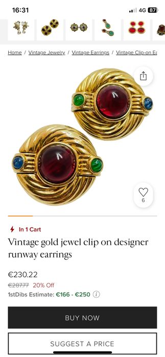 Cercei vintage designer