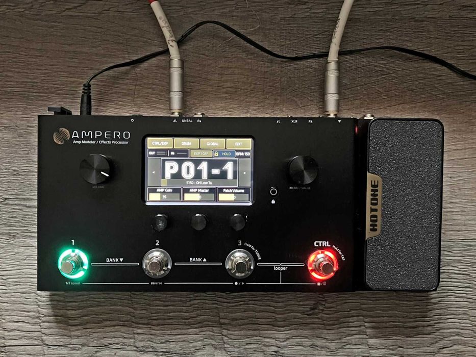 Hotone Ampero Мултиефект за китара с калъф и допълнителен футсуич