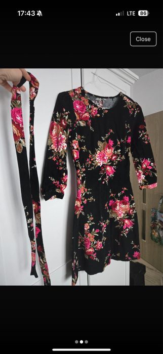 Rochie catifea raiata marimea S