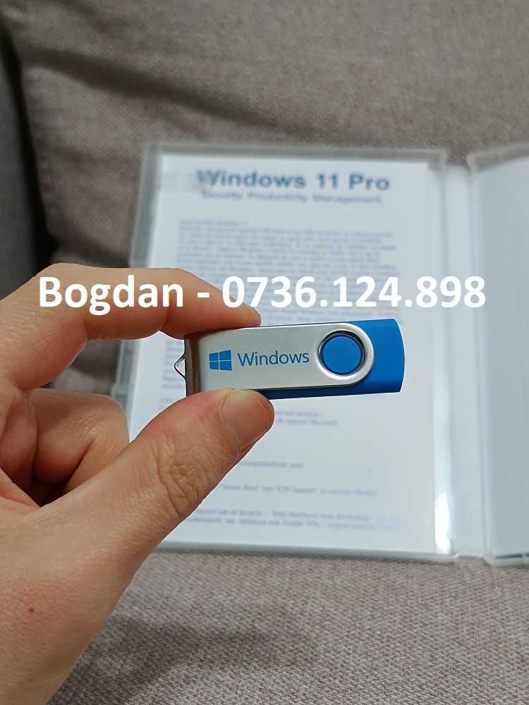 Windows 10 sau 11 Home sau Pro - stick USB bootabil cu licenta