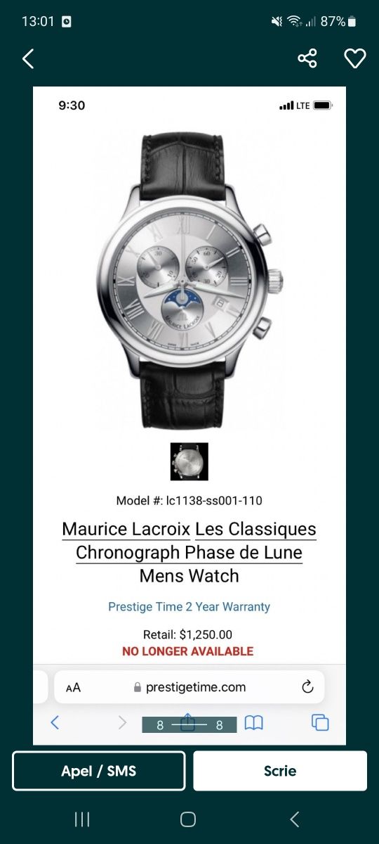 Ceas Maurice Lacroix Les Classiques LC1138