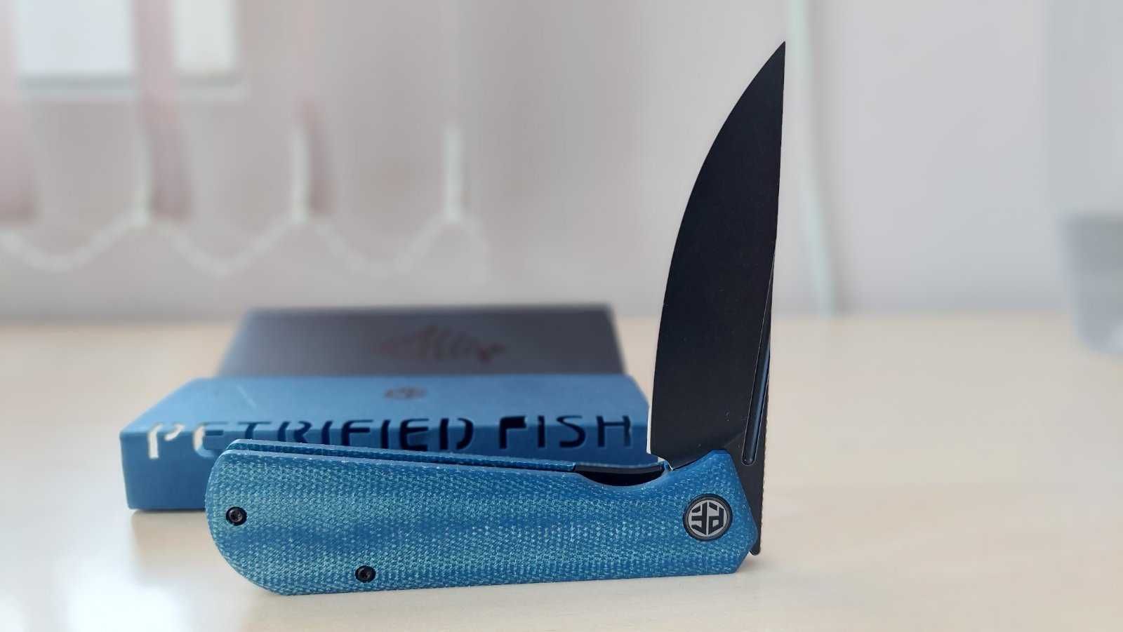 Страхотен сгъваем нож Petrified Fish PFP07, K110, микарта