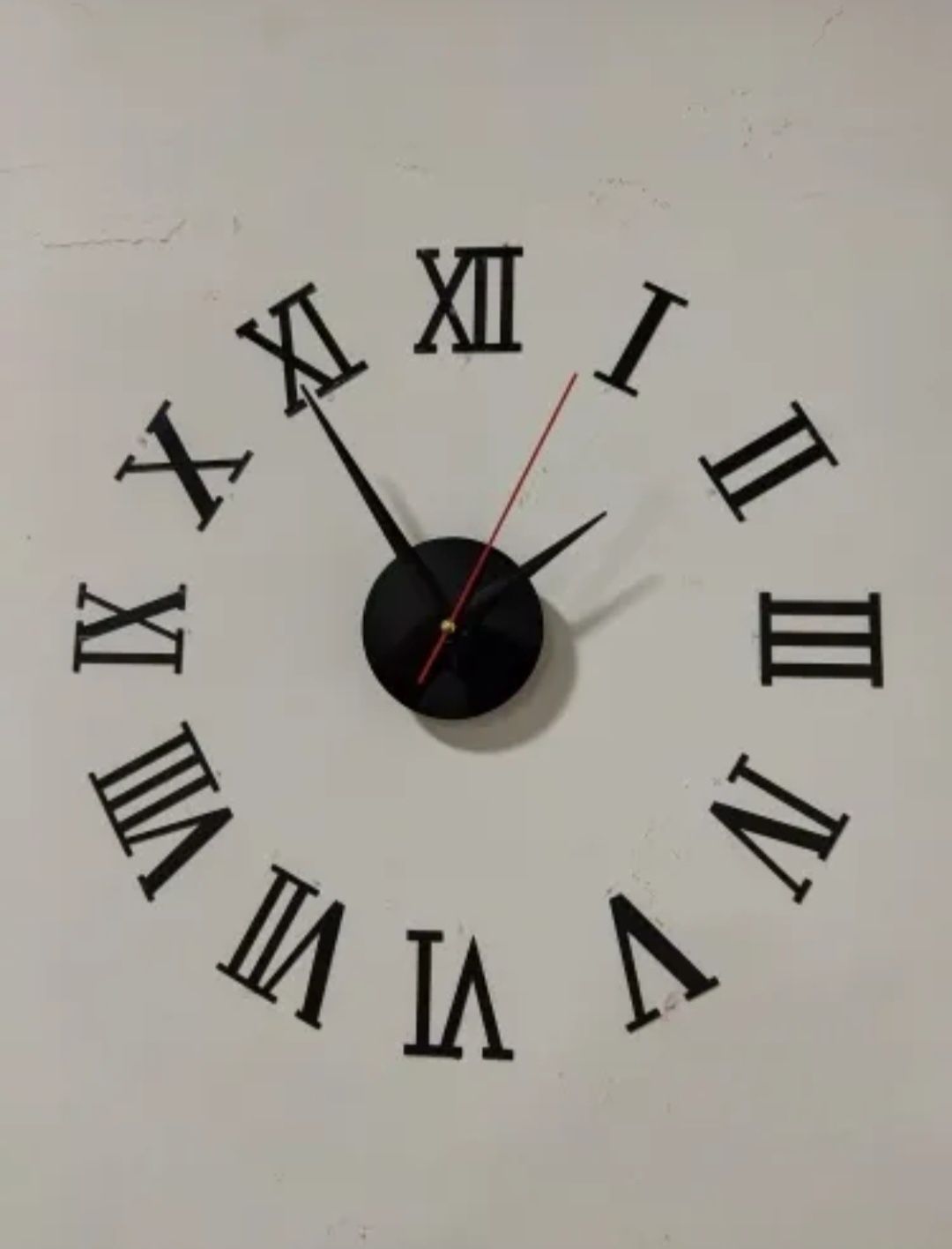 3D самозалепващ стенен часовник с римски цифри