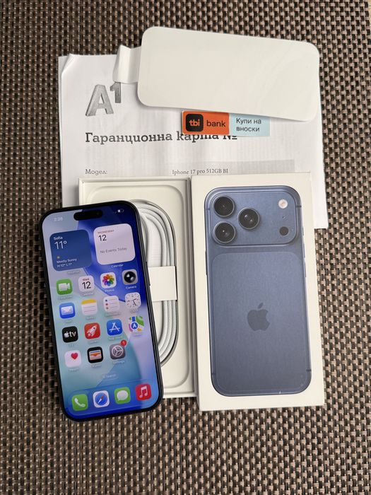 НОВ! 512Gb *ЛИЗИНГ* iPhone 17 Pro Deep Blue Гаранция