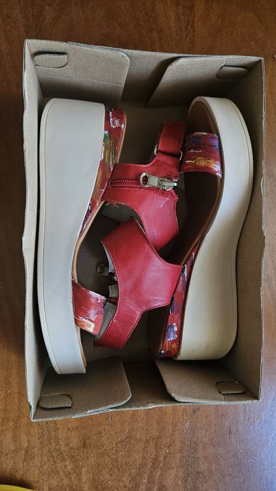 Sandale Prego , piele naturala ,cu platforma,  37