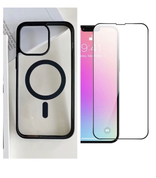 Iphone 14/15/16/16E/PRO/MAX/PLUS Husa Line Case Magnet + Folie Sticla