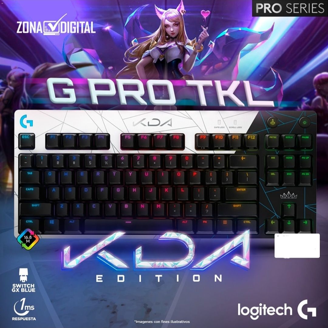 СКИДКА! Logitech G PRO TKL KDA League Legends Механическая Клавиатура