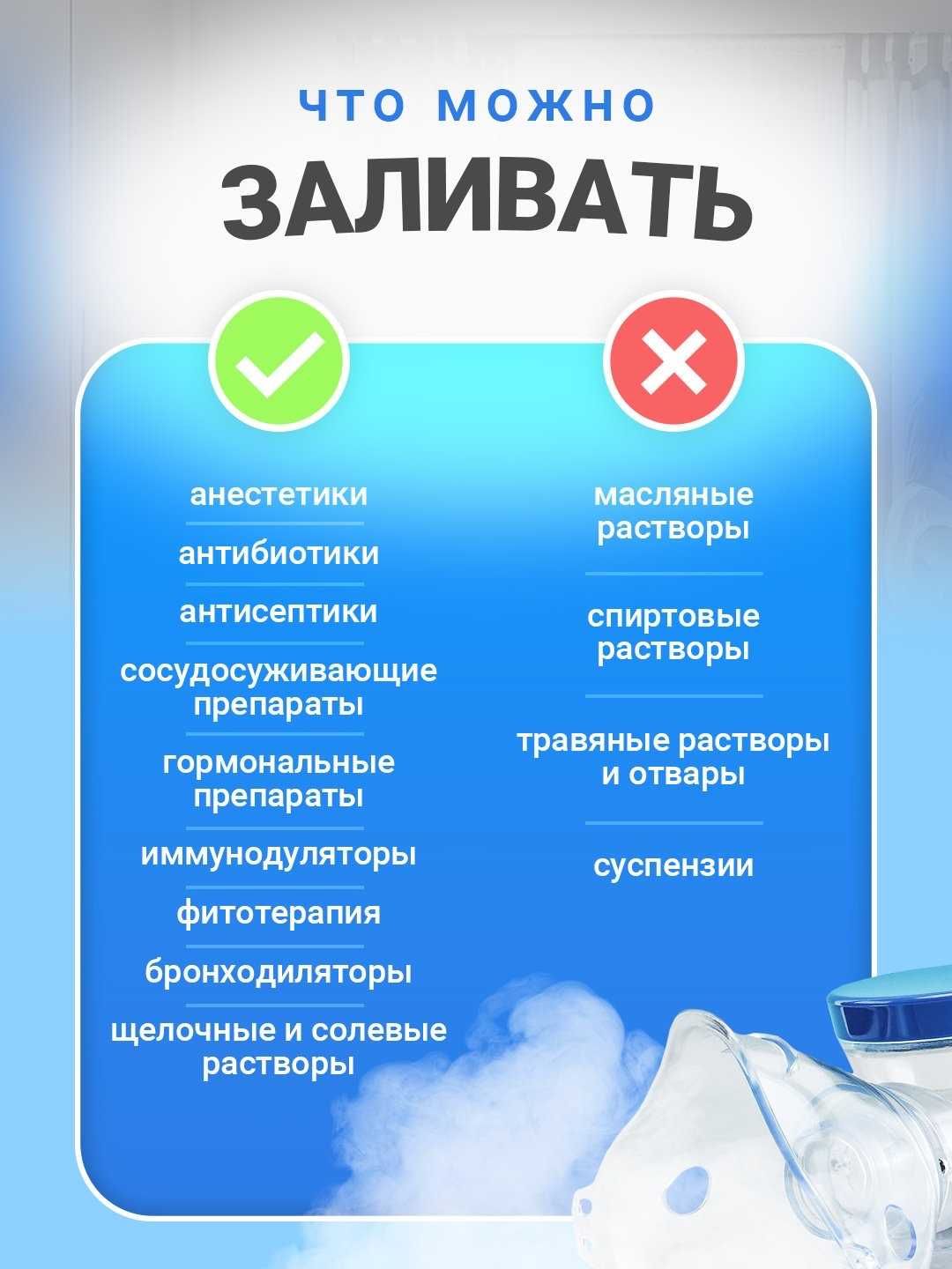 Ингалятор, Mesh небулайзер, ручной, бесшумный для взрослых и детей