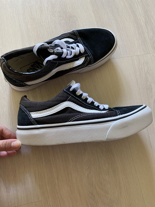Vans off the wall Old Skool alb și negru , unisex