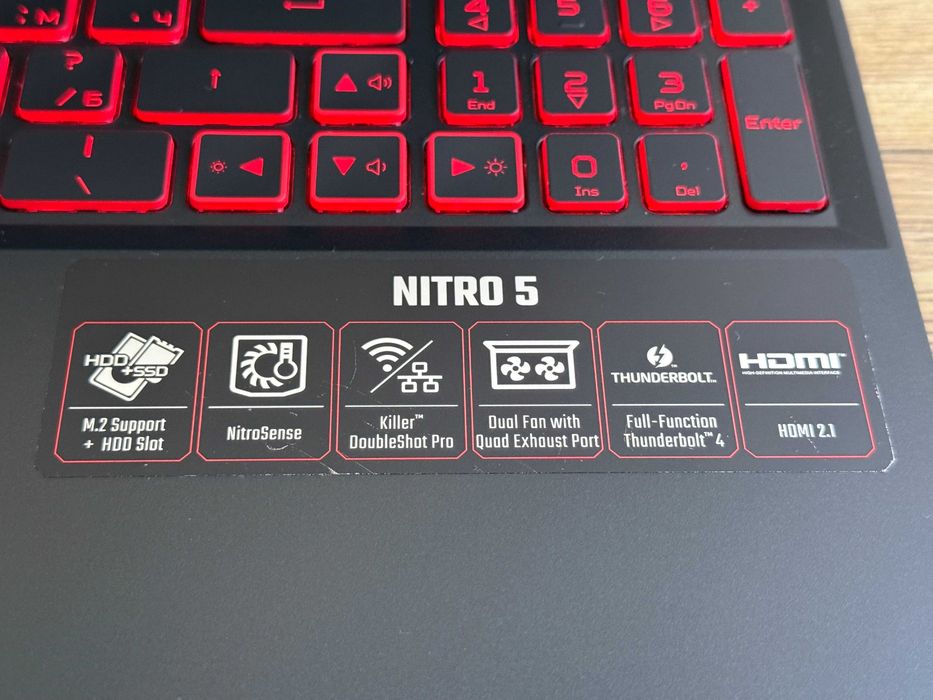 144Hz Nitro`Core i5-12450H/16GB RAM/512GB SSD/RTX 3050/FHD IPS